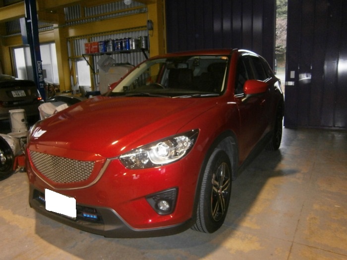 CX-5　下廻り塗装　スポイラー塗装取付